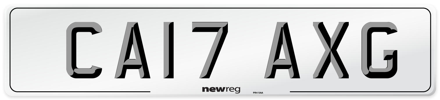 CA17 AXG Number Plate from New Reg